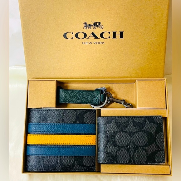 NWT Coach Men’s 3 in-1 Wallet boxed Gift set - Picture 1 of 6